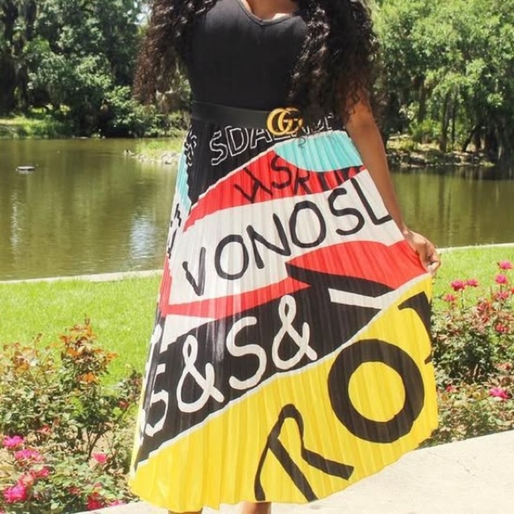Colorful Graphic Skirt